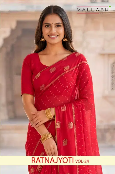 Ratnajyoti Vol 24 By Vallabhi Printed Moss Georgette Saree Online Wholesale
